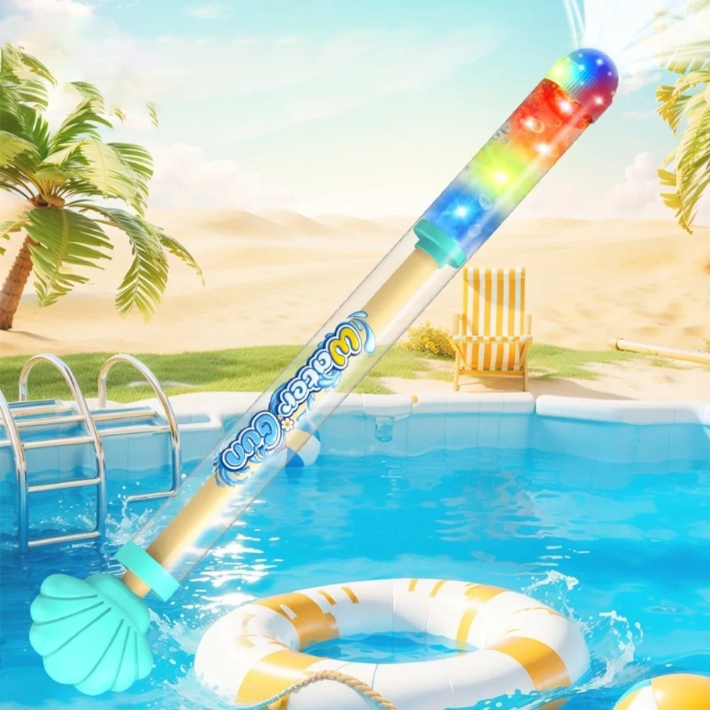 

Fun 70 Hole Water Sprayer Glowing LED Pull-Out Water Squirter Shell Rainbow Light Kids Water Play Toy Summer Water Play
