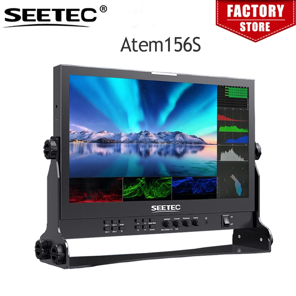 

SEETEC ATEM156S 15.6 Inch Live Streaming Broadcast Director Monitor Quad Split Display 4 3G-SDI HDMI Input Output for ATEM Mini