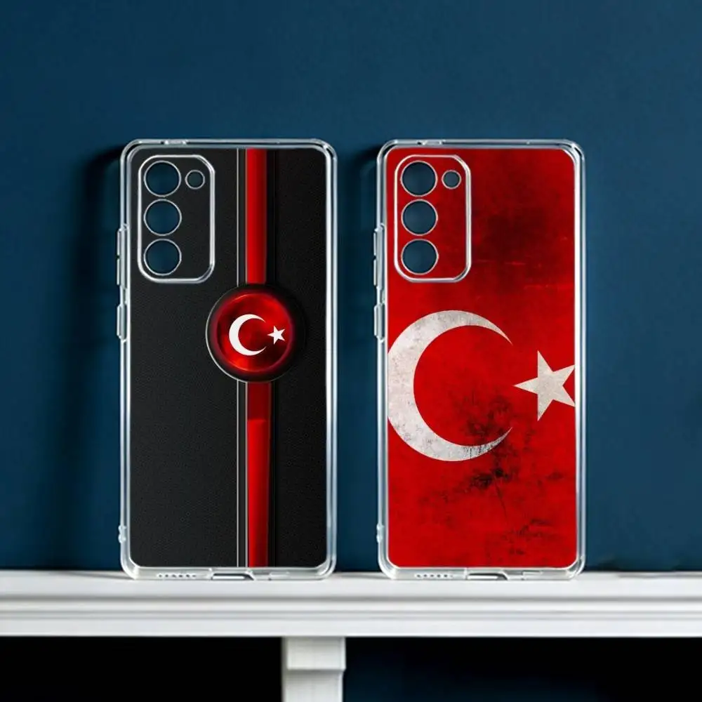 1pc T-Turkey T-Turkish Flag  Phone Case For Samsung Galaxy S24 S25 S23 S22 S21 Plus S24 S25 Transparent Cover Case