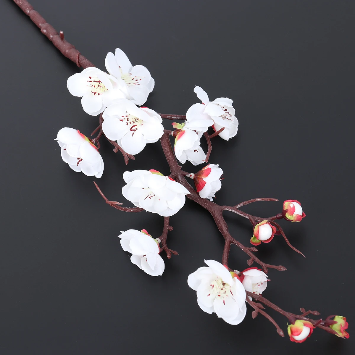 

5 Pcs Simulated Plum Blossom Decoration White Faux Fake Flowers Artificial Wedding