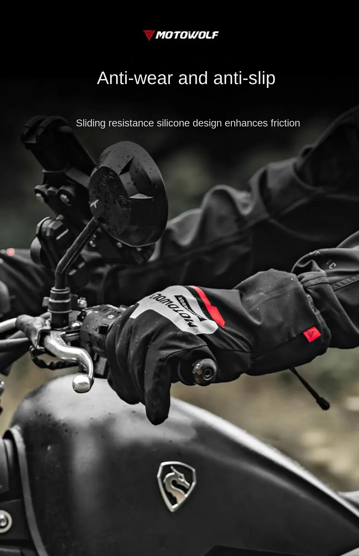 Herbst Winter Motorrad Reiten Handschuhe Wasserdichte Regenschutz Winddicht Warme Motorradfahrer Racing Fahrer Zubehör Männer Frauen – Detail 13