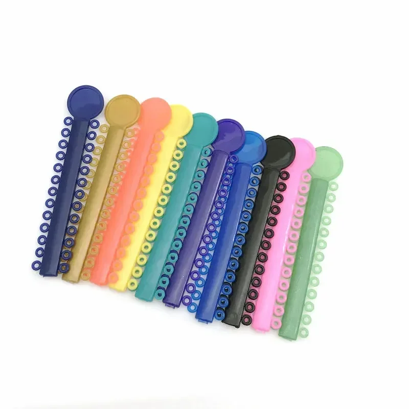 

10 Sticks/Pack Orthodontic Ligature Ties Dental Elastomeric Ligature Ties Orthodontics Elastic O-rings Braces Rubber Bands Tools