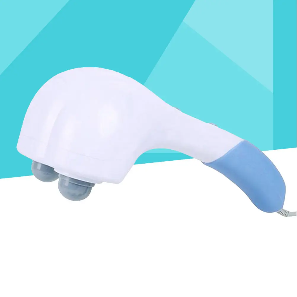 

Powerful Double Head Handheld Electric Percussion Massager Multifunctional Full Body Muscle Tension Release Eu Plug White