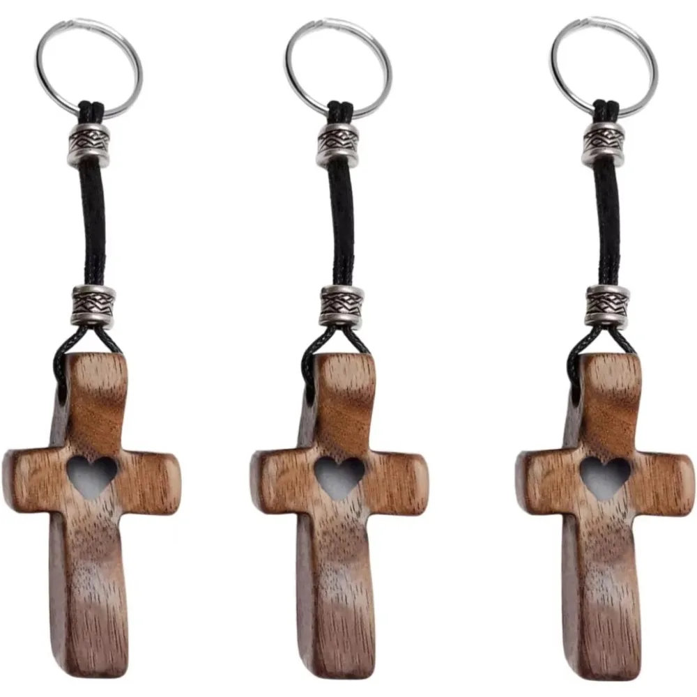Handheld Olive Wood Clinging Cross Elegant Wooden Decor Versatile Spiritual Symbol for Home Office Perfect Religious Gift Prayer