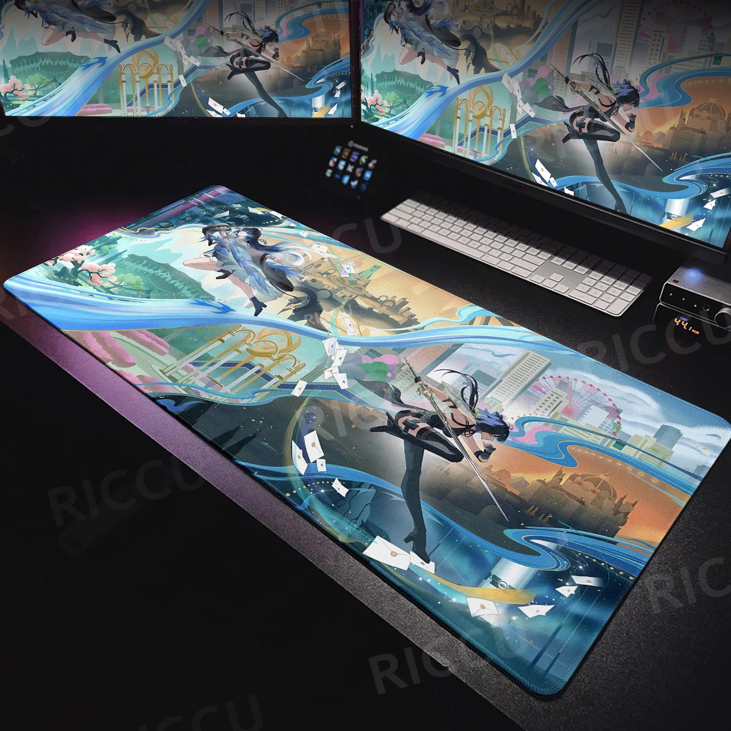 Beautiful Kawaii YangYang Wuthering Waves Mousepad Gamer Accessory Keyboard Rug Gaming Laptop Anime Pretty Girl Desk Rubber Mats