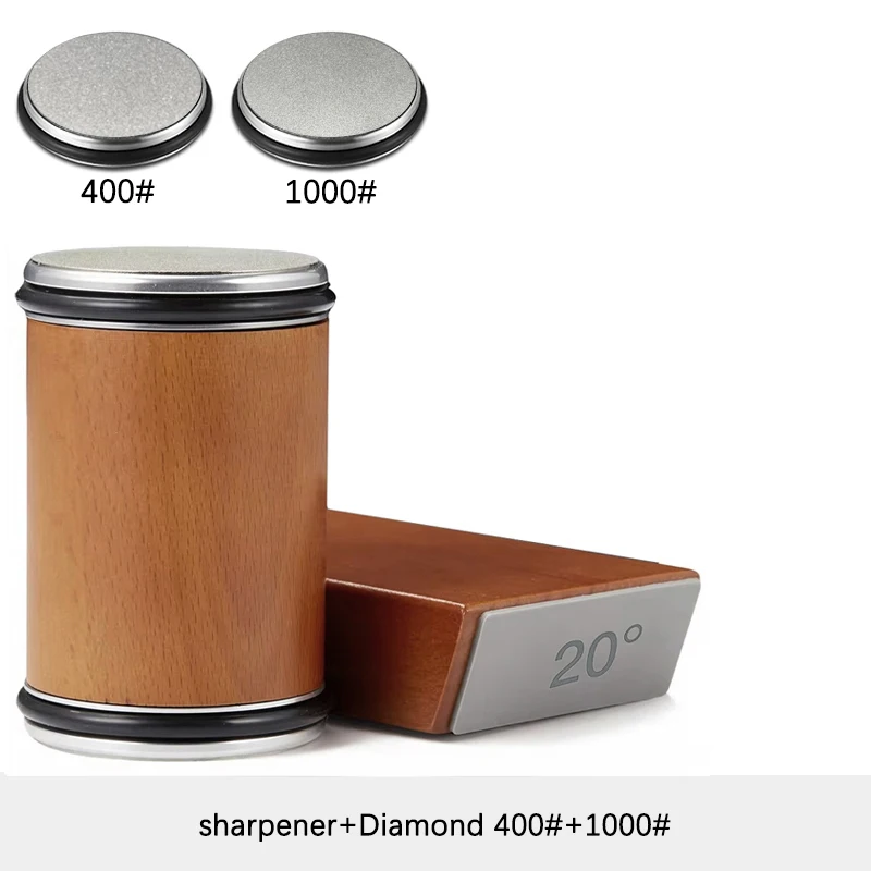 Rollende messenslijper Magnetische meshouder Diamantslijpsteenset met 15 en 20 graden hoekrol Keukenaccessoire
