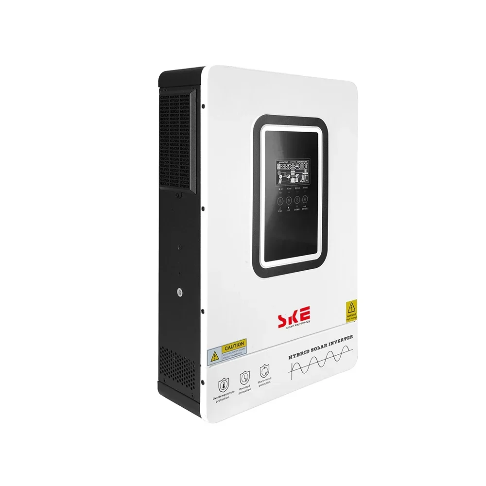 Inwerter solarny hybrydowy SKE 4.2KW z czystą sinusoidą, akumulator 24V, podwójny MPPT, 230V jednofazowy do użytku domowego