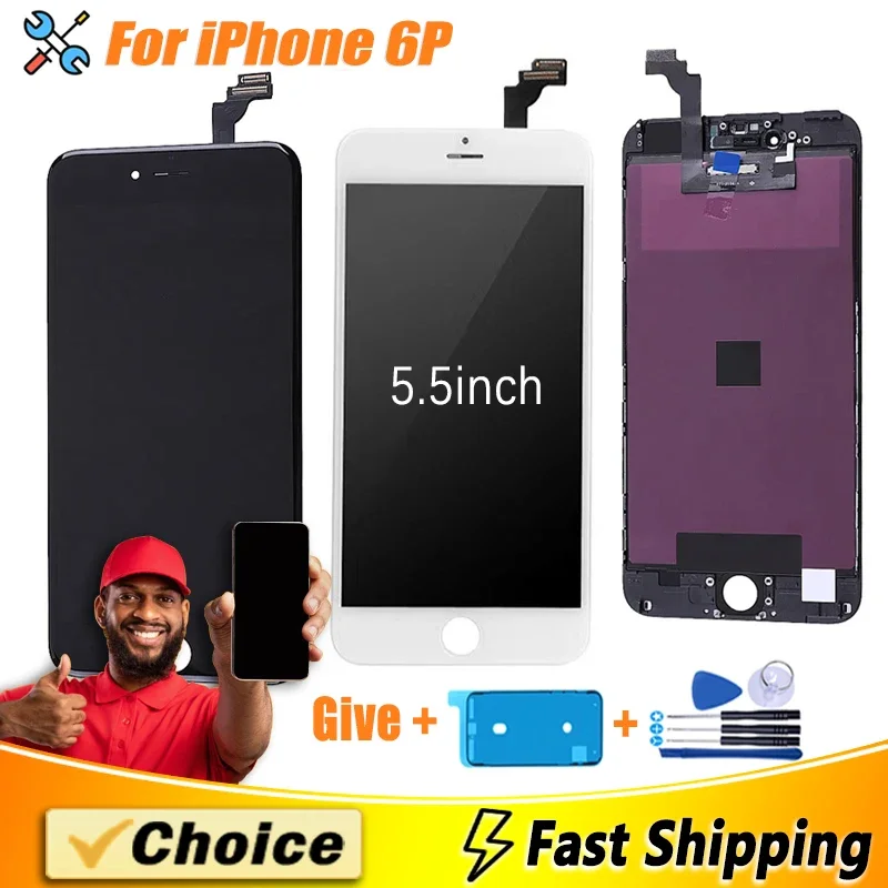 

LCD Screen For iPhone 6 Plus Display Touch Digitizer Assembly For Apple iPhone 6P LCD Screen Repair Replacement No Dead Pixel