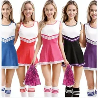 Family Matching Dress Cheerleaders Performance Uniforms Outfits  Cheerleading Socks Sets Women Cheering Team Costumes