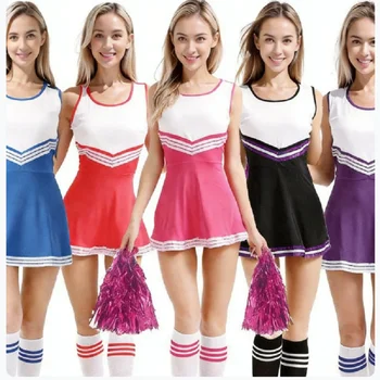 Family Matching Dress Cheerleaders Performance Uniforms Outfits Cheerleading Socks Sets Women Cheering Team Costumes