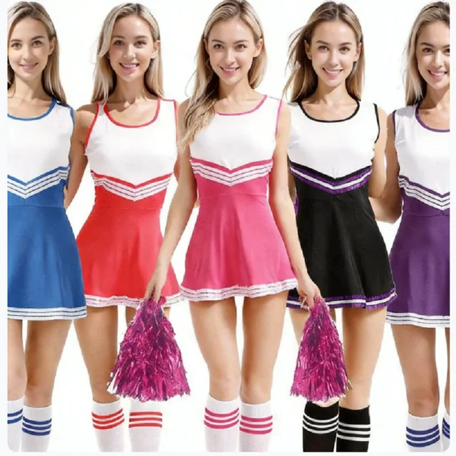 Family Matching Dress Cheerleaders Performance Uniforms Outfits  Cheerleading Socks Sets Women Cheering Team Costumes