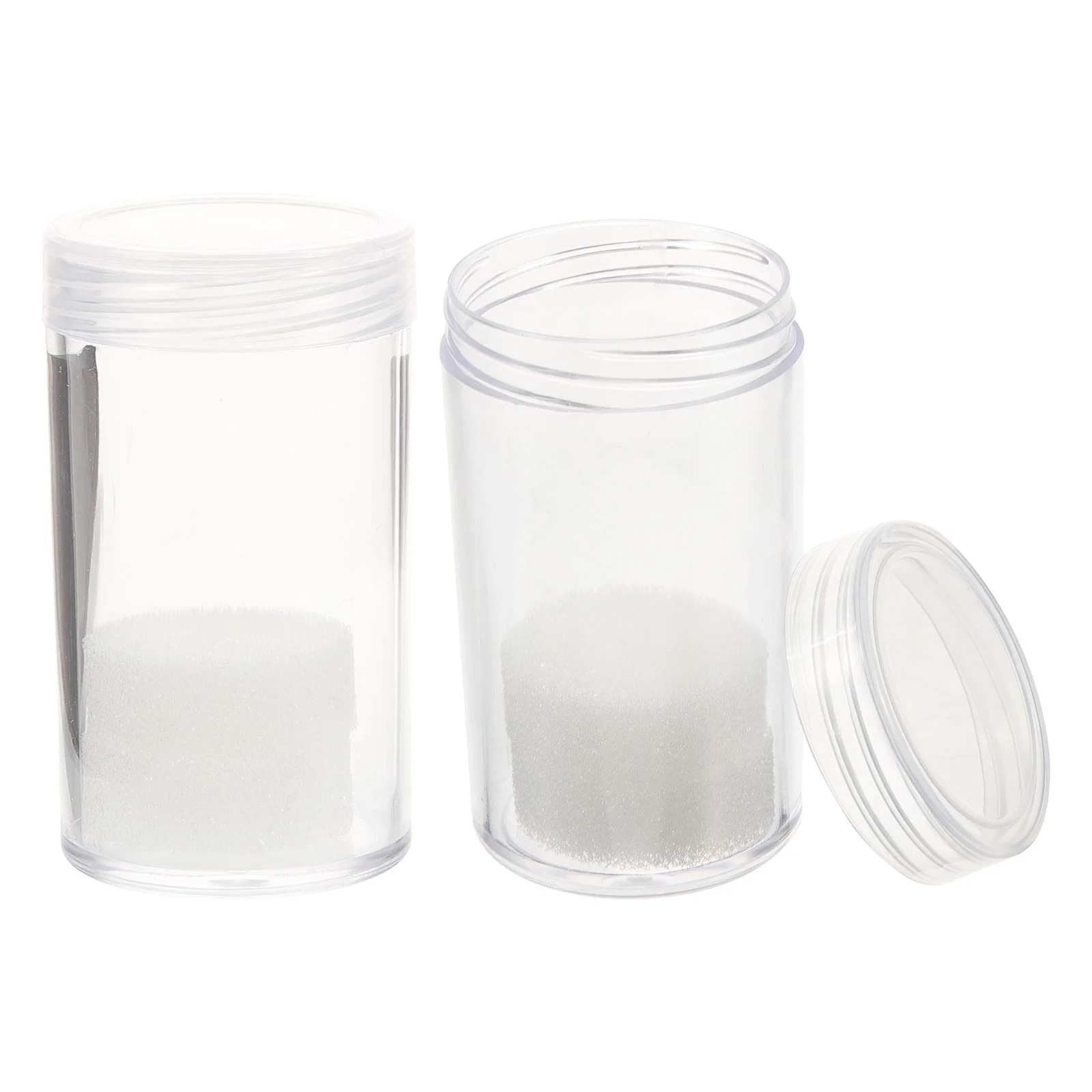 2 Stuks Verzamelobjecten Muntkokers Houder Munten Plastic Houders Opslag Container Rond