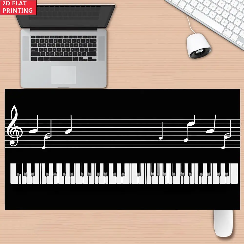 

Decorative Piano Music Large Mouse Pad, Non-Slip Rubber Base Desk Mat with Treble Clef for Office & Home