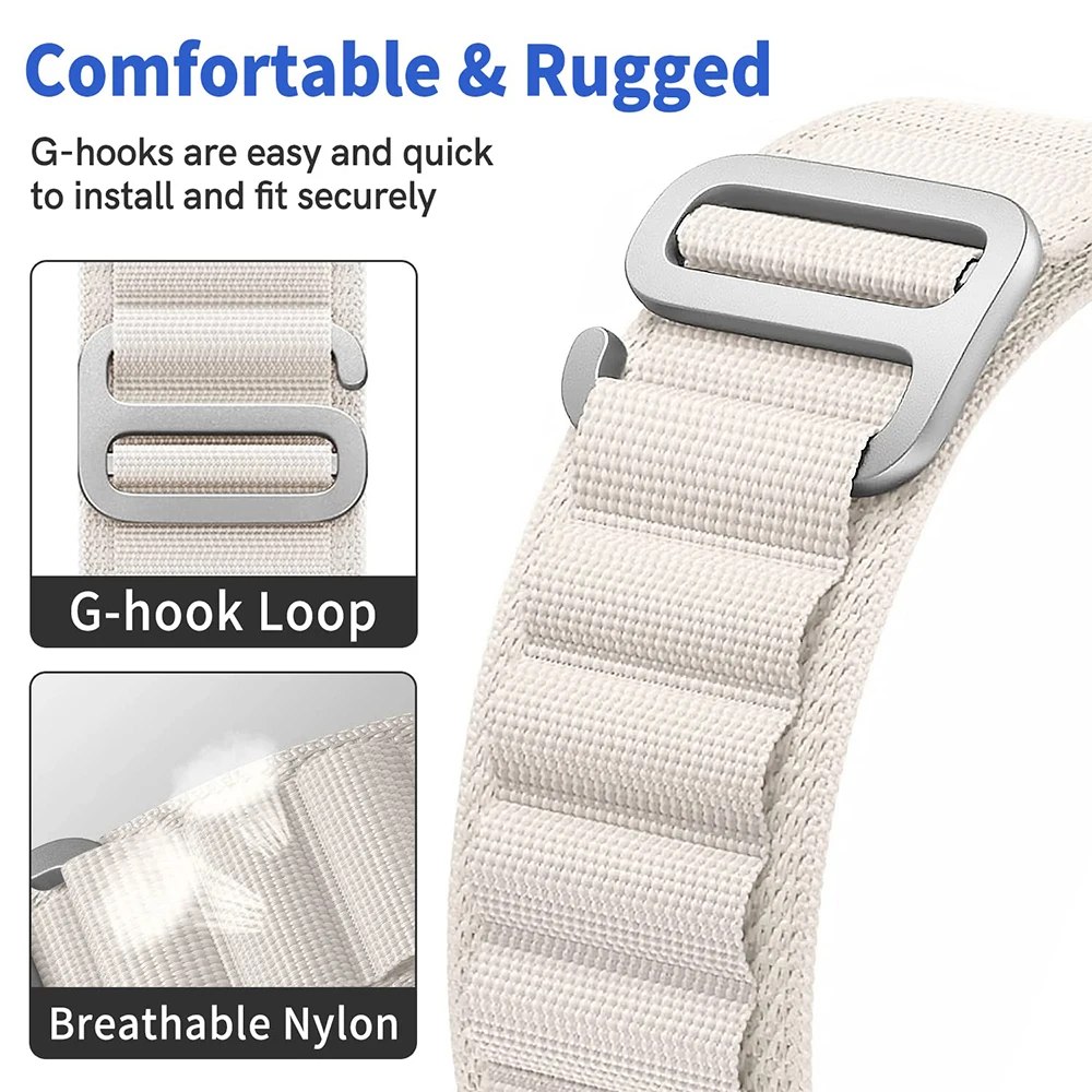 Alpine Loop для Samsung Galaxy Watch 7/5 pro/4 44 мм 40 мм 45 мм ремешок без застежек нейлоновый браслет Galaxy watch 6 Classic 47 мм спортивный ремешок