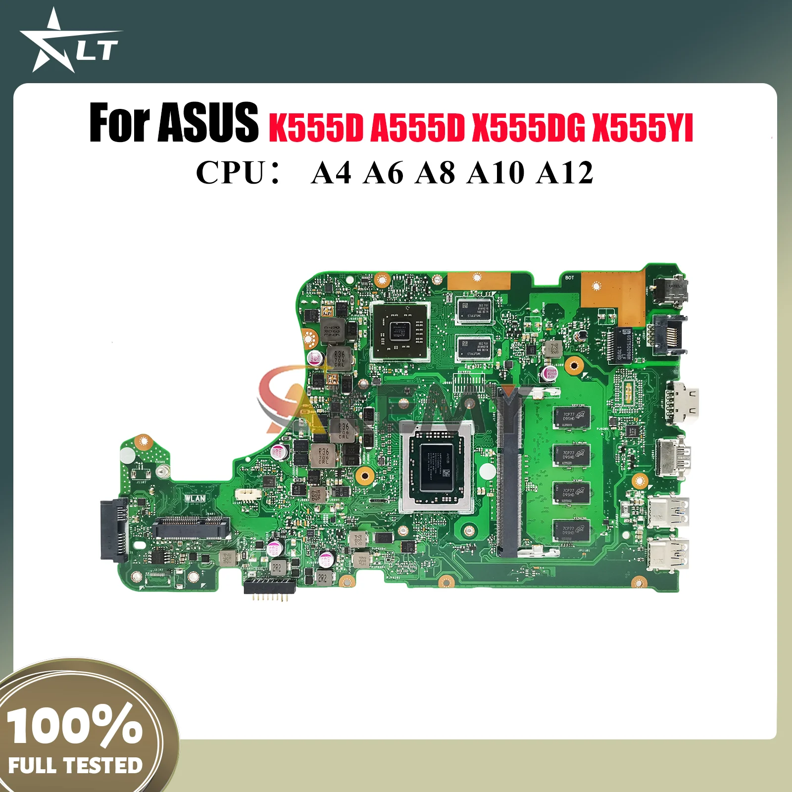 

Материнская плата для ноутбука X555DG ASUS VivoBook X555DG A555D X555YA X555D K555D X555YI с процессором A4 A6 A8 A10 A12