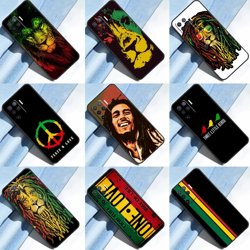 Bob Marley Rasta Lion For OPPO A5 A9 A31 A53 2020 A15 A52 A72 A83 A91 A93 A54 A74 A94 Find X3 X5 Pro Phone Case