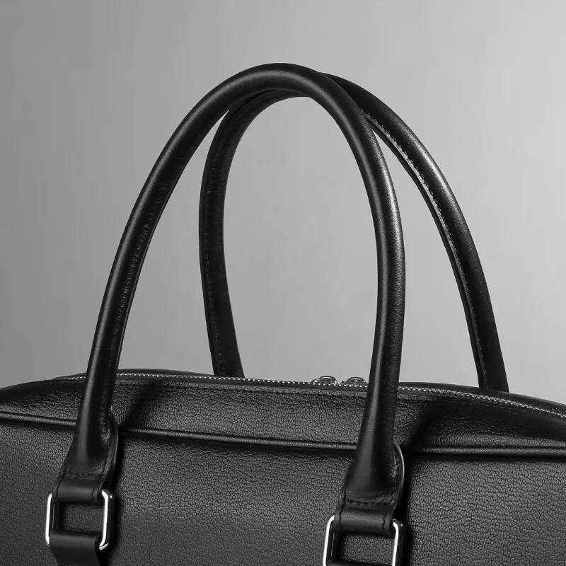 Designer Logo Computer Laptop Bag Waterproof Large 15.6 Inch Business Travel Messenger Bag Leather Men's Briefcase