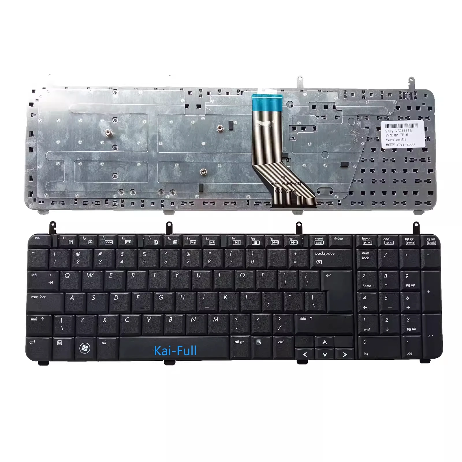 

NEW English keyboard For HP PAVILION DV7-2000 DV7-2100 DV7-2200 DV7-3000 DV7-3100 dv7t-3000 UK Laptop keyboard