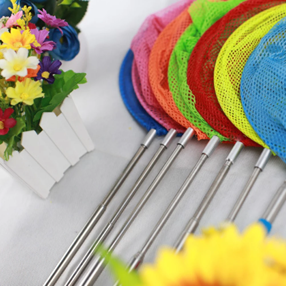 

4 Pcs Retractable Net Pocket Fishing Nets Kid Telescopic Insects Extendable Stainless Steel Child