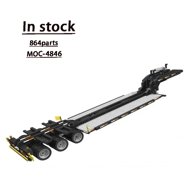MOC-4846 & MOC-4691 세미 트레일러 트럭 빌딩 블록 모델 MOC 크리 에이 티브 소년 어린이 생일 빌딩 블록 장난감 선물