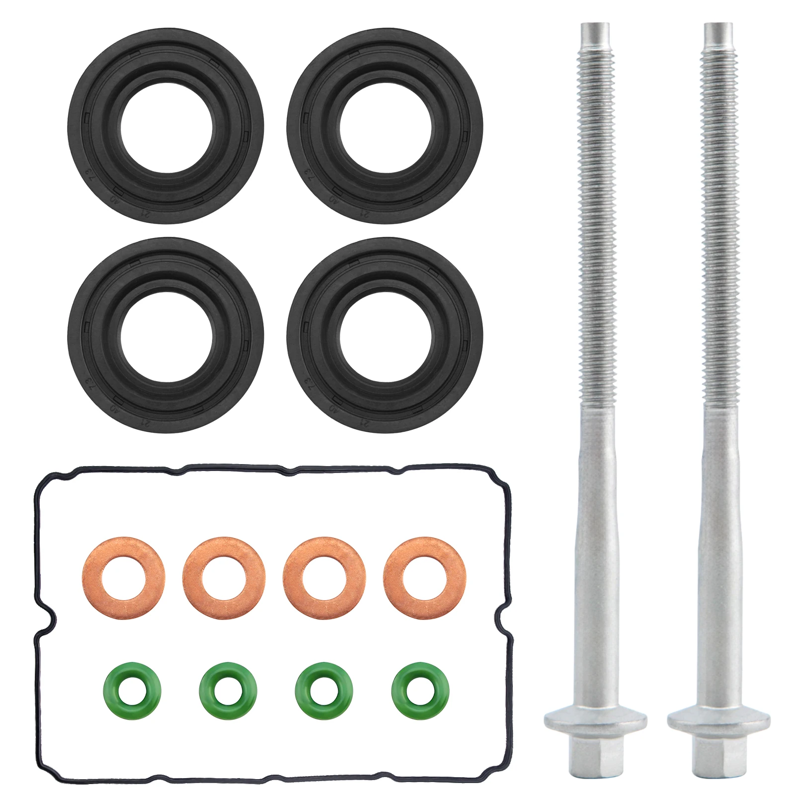 Kit De Sellos De Inyector Diésel – Junta Tórica Y Arandelas, Compatible Con Peugeot, Citroën, Ford, MINI, 1.6 HDI/TDCi