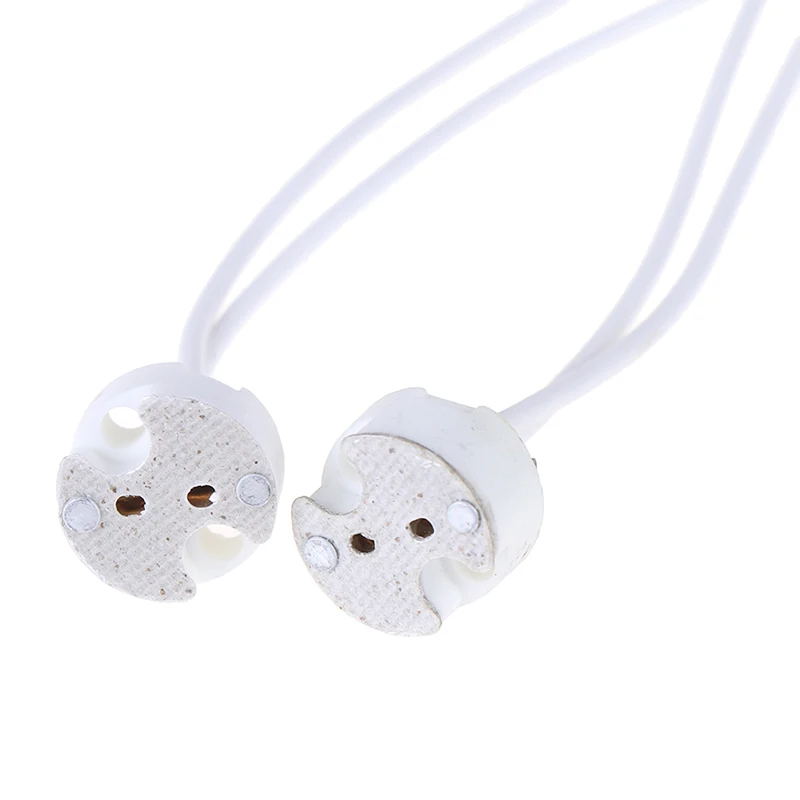 

Оптовая продажа: 5/10 шт. керамических держателей для светодиодных ламп MR16/GU5.3 с кабелем 15 см, соединитель для цоколя, фиксатор для лампы MR16