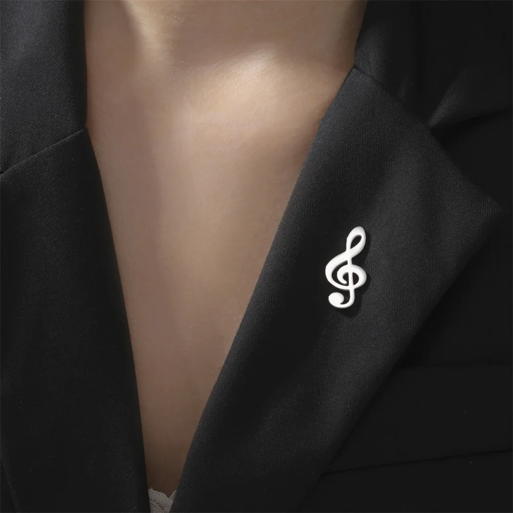 My Shape Music Note Brooch for Musican Women  Gifts Music Pendants Nameplate Brooch Pins Fashion Jewelry Music Lovers Gifts