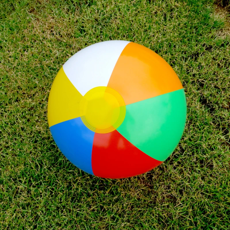 Bola air anak-anak balon tiup warna-warni 6 mainan pantai warna-warni