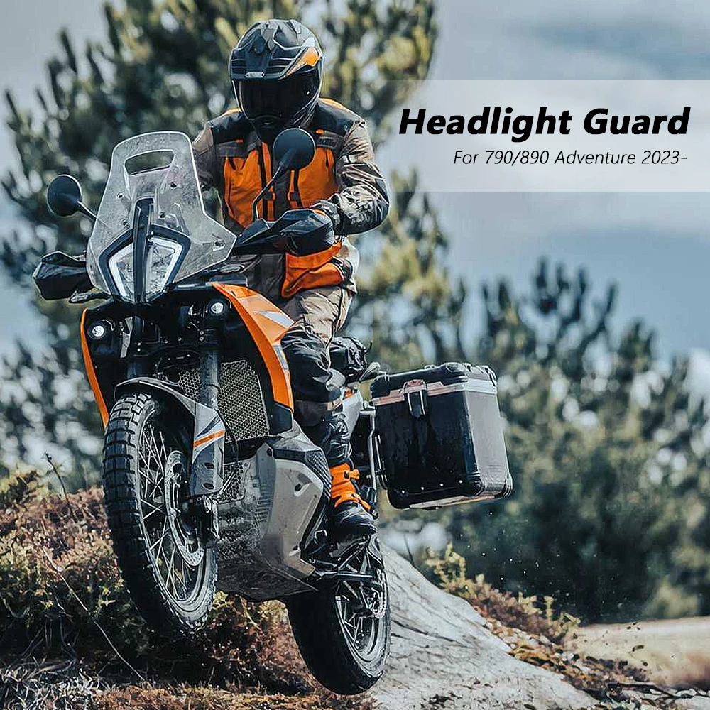 2023 2024 For 790 Adventure ADV 890 ADVENTURE Motorcycle Accessories Headlight Protector Light Cover Protective Guard Acrylic