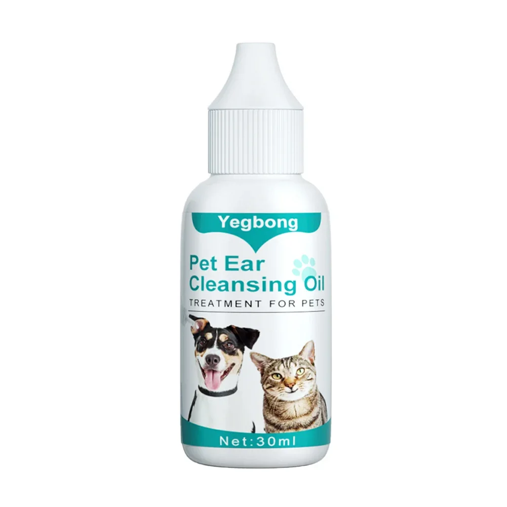 30ml Dog Ear Cleaning Remove Mites Dog Ear Medicine Keep Canals Clean Cat Ear Deodorant Oil Anti-ticks for Pet Cleaning Supplies