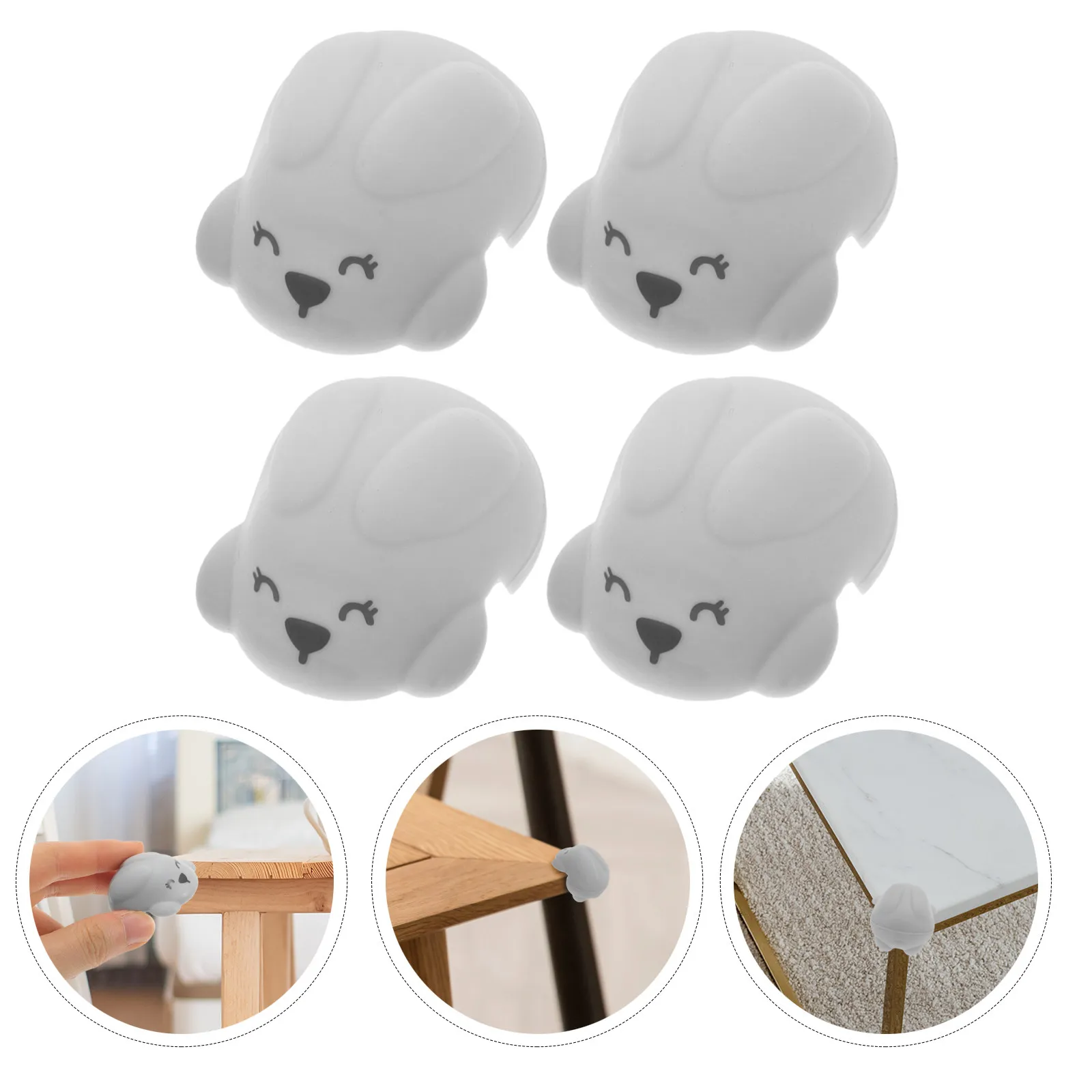 

Набор из 4 силиконовых защитных уголков для мебели: для столов, стульев, шкафов, журнальных столиков – защита краев и углов для безопасности детей