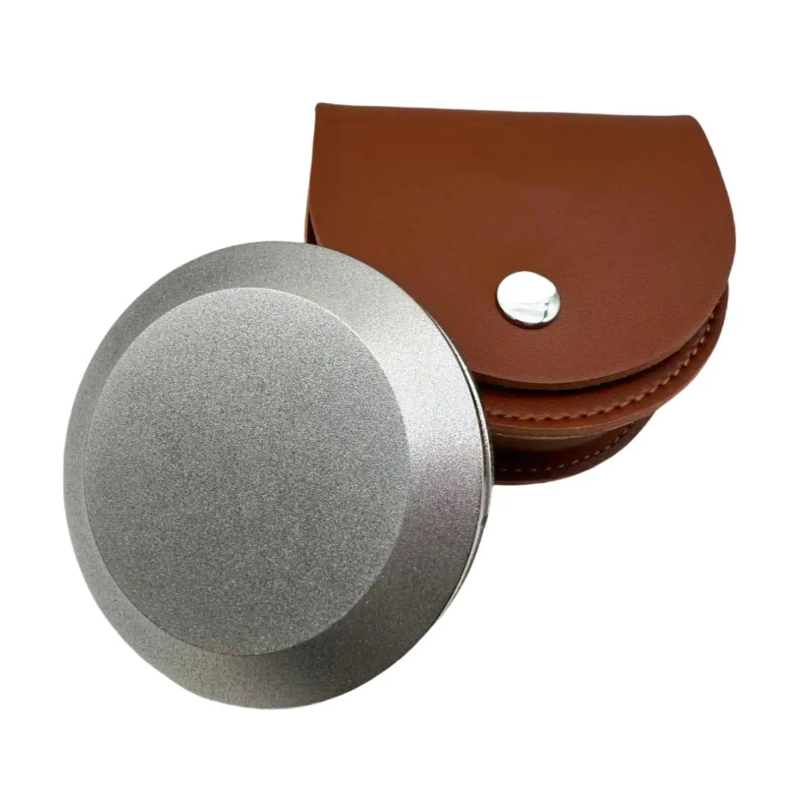 Sharpening Stone with Leather Sleeve Pocket-Sized Double-Sided Whetstone Dual