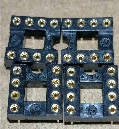 For Omron Full Gold-Plated Socket Round Hole Base Dual Op Amp Single Op Amp Socket Ultra-Tight Plug-Resistant High Quality 10pcs
