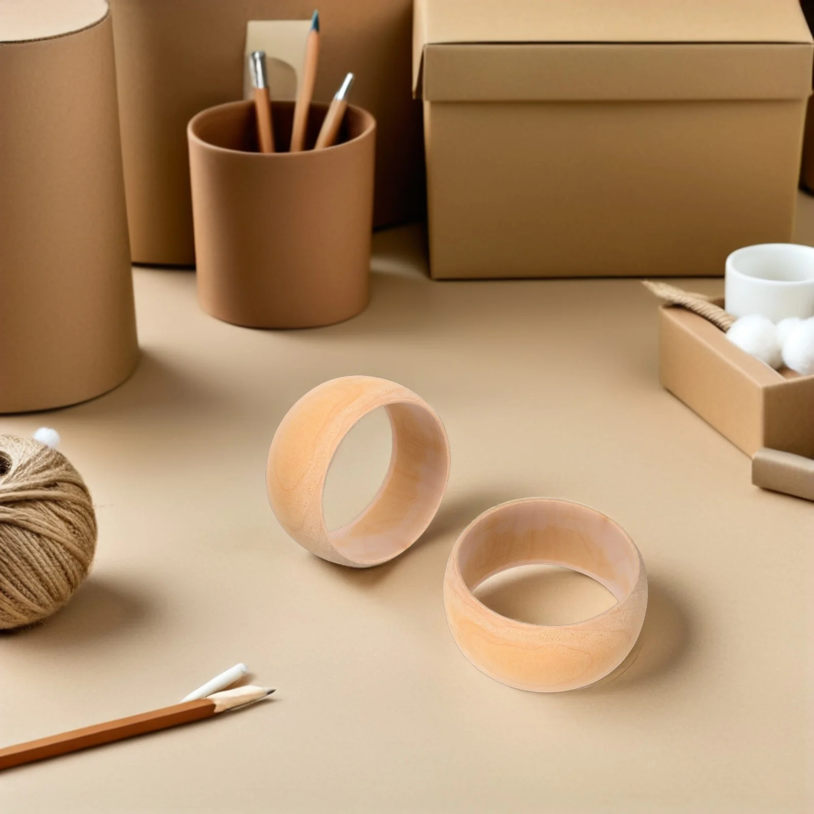 

5Pcs Wood Bangle Bracelets Unpainted Rings Craft Supplies DIY Pendant Connectors Weaving Painting Woods Bangle Bracelets