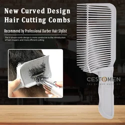 1/2pcs Men Barber Fading Comb Professional Flat Top Hair Styling Combs Anti-static Hair Cutting Fade Comb Salon Hairdresser Tool