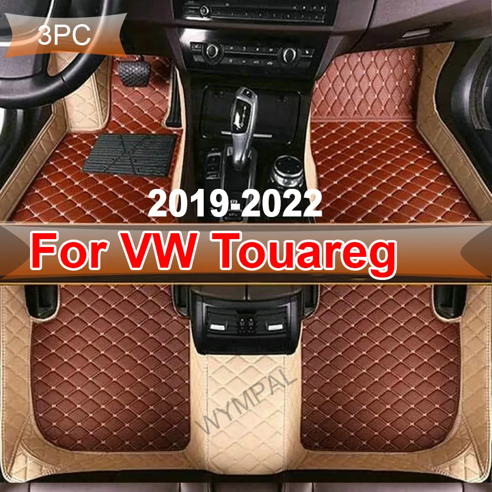 

Автомобильные коврики на заказ для VW Touareg 2019 2020 2021 2022, автомобильные роскошные кожаные мужские и женские автомобильные коврики с полным покрытием