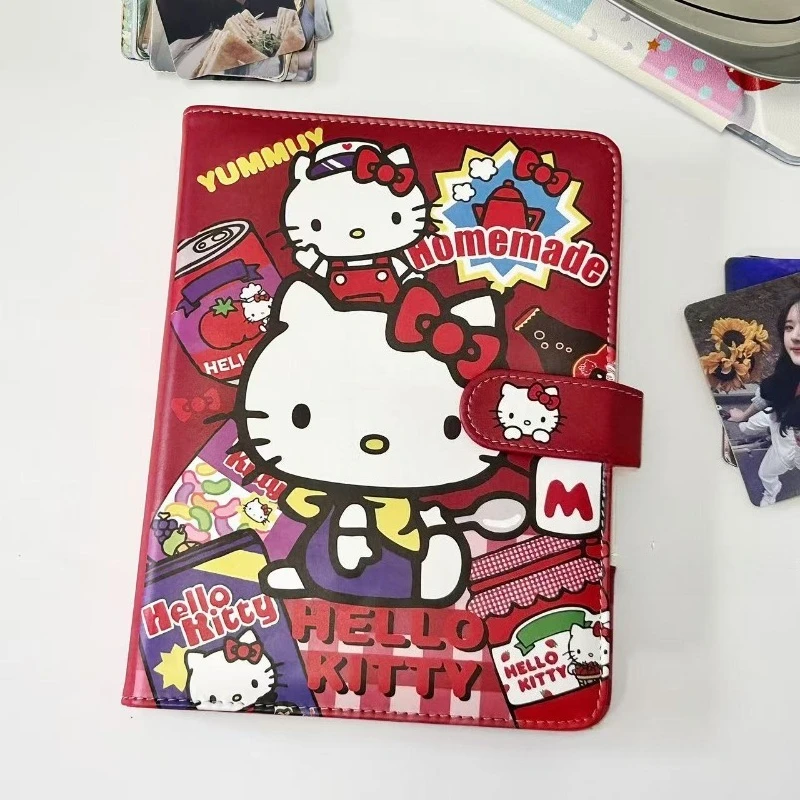 

Hello Kitty Cardbook Cute Anime Women Accessories A5 Four Grid Small Card Storage Loose Leaf Notebook Kawaii Girl Gift Wholesale