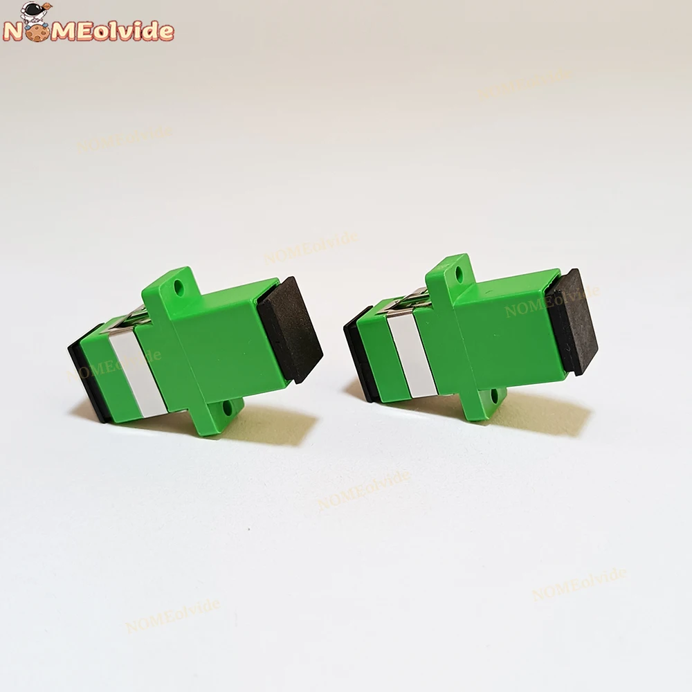 

High Quality 200/500/1000 PCS SC APC Adapter Connector Simplex Single mode Plastic SM Fiber Optic Adapter 0.3dB