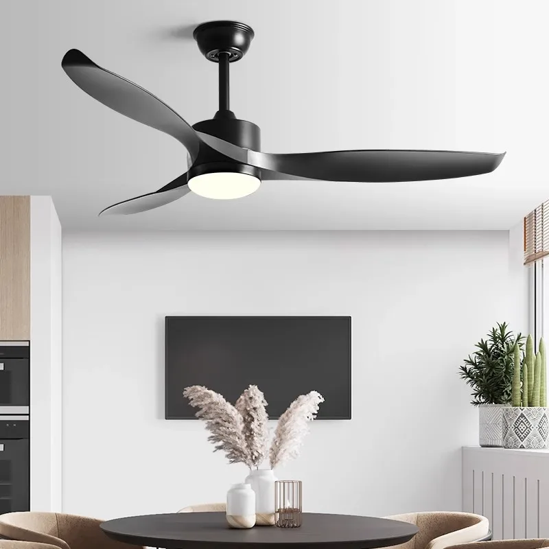 

Modern and simple 42-inch 52-inch pure copper DC motor remote control ABS thickened blades Led ceiling fan with light