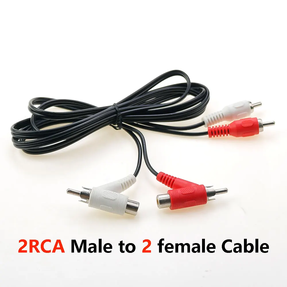 1 szt. Złącze Audio Stereo RCA 2 z męskiego na męskie + żeński Piggy Back 2RCA publiczny do 2 żeńskich 1/2 lotosu kabel audio lotos