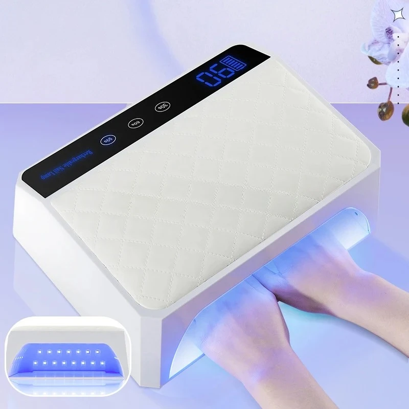 178W Battery Powered UV Nail Lamp, Rechargeable LED Gel Nail Dryer , Rapid Curing Nail Light 3 Adjustable Timers