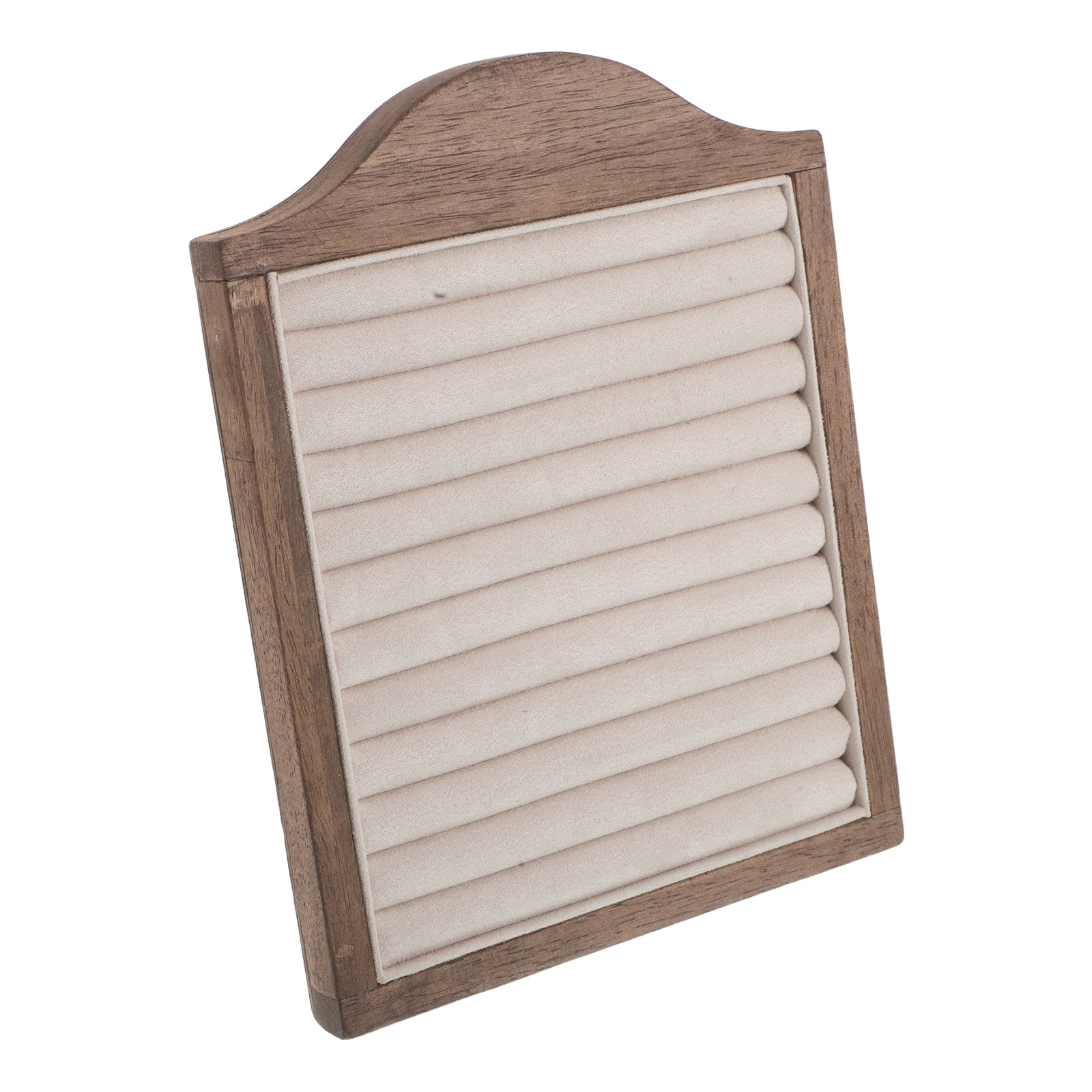 Wood Jewelry Display Stand Multi Layer Solid Wood Ring Holder Stable Non Slip Base Organizer Rings Earrings Display for Store