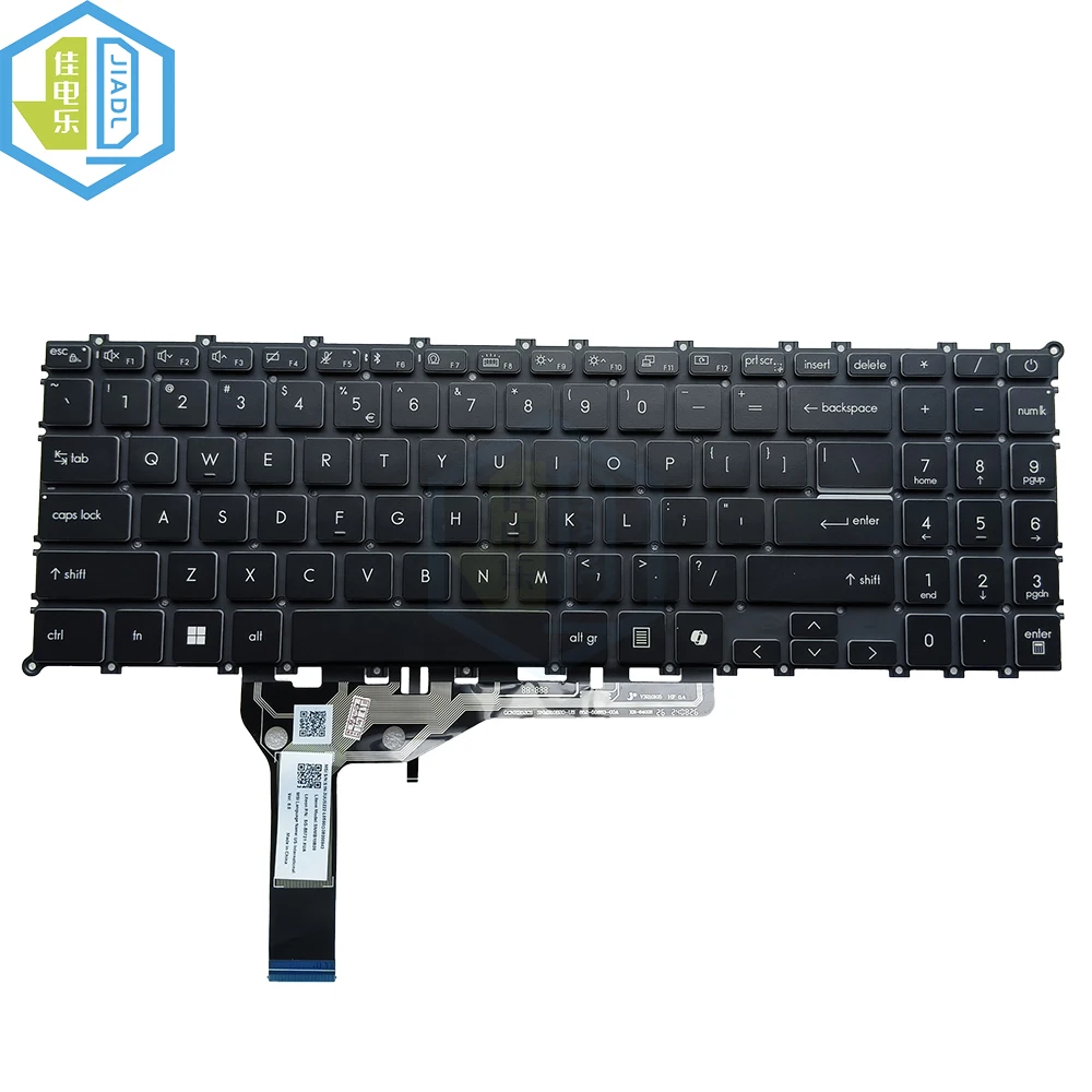 US English Single Backlit Keyboard For MSI Premier 16 Prestige 16 AI Evo B1MG MS-15A1 MS-15A2 AI Function Notebook Keyboard