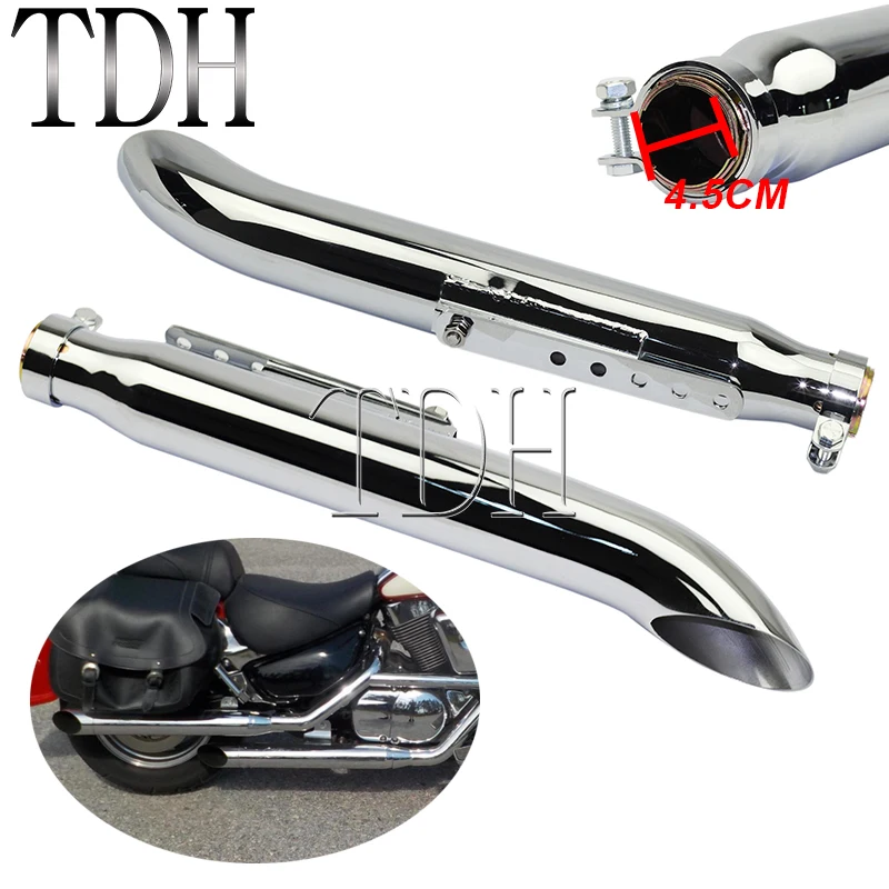 Universal Motorcycle Exhaust Muffler Pipe Tip Retro Vintage Rear Pipe Tube Exhause For Honda Yamaha Suzuki Harley Chopper Bobber