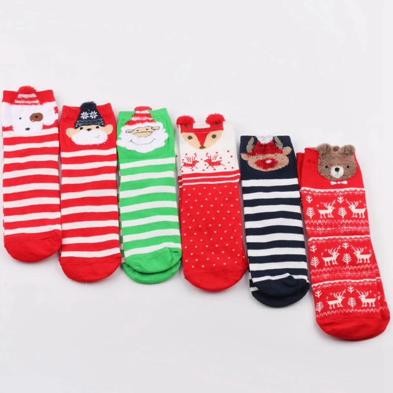 1 Pairs/Lot Children Girls Socks Christmas Socks For Kids Cotton 1-10 Years Comfortable Leg Warmers Boys Long Socks