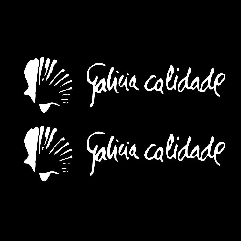 2pcs stickers vinyl for Galicia Calidade  stickers