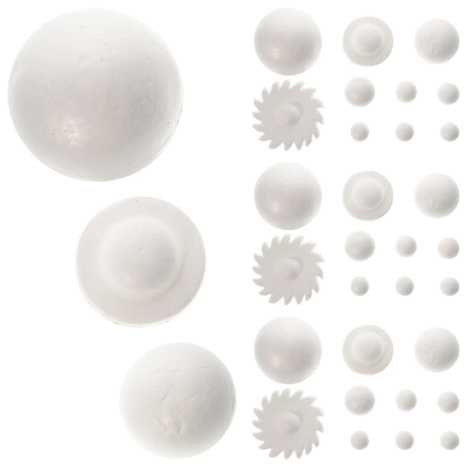 Juego de 4 bolas del sistema Solar, planetas en blanco sin pintar para proyecto de ciencia escolar, Kit de artesanía de arte creativo, cumpleaños para niños