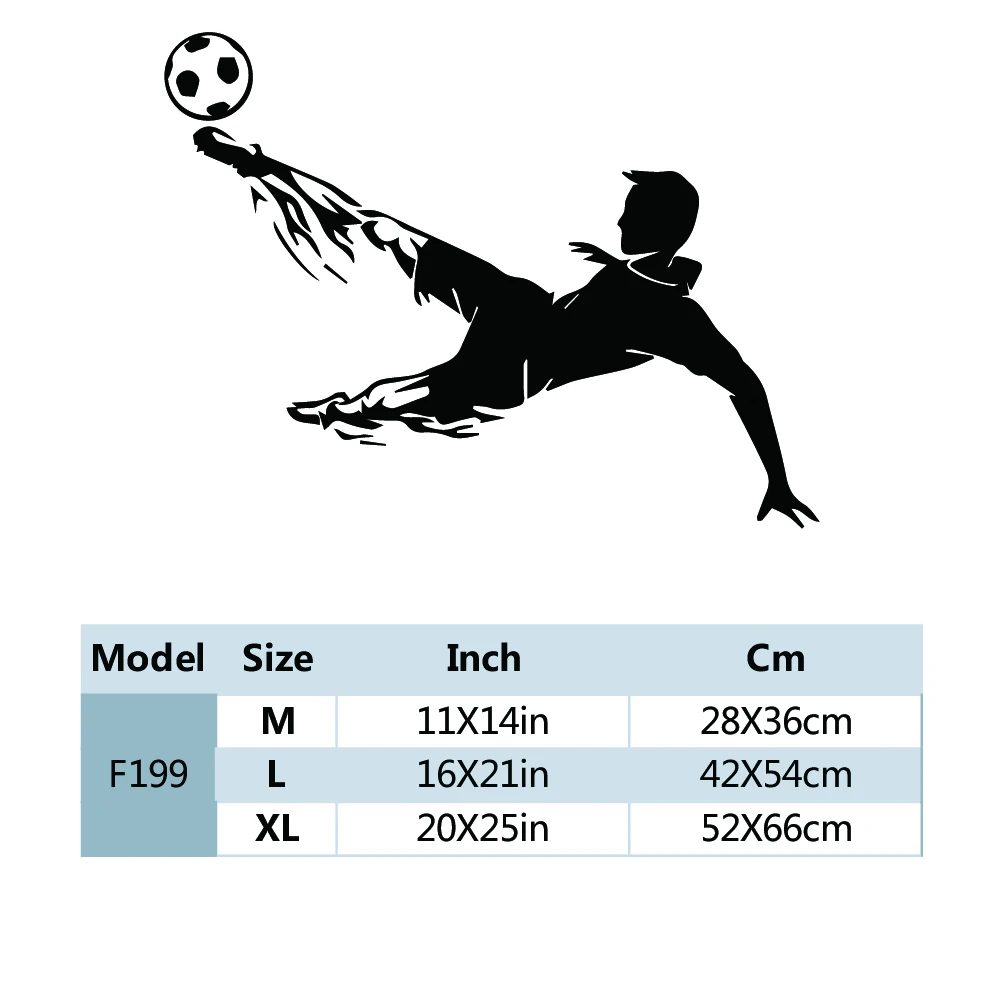 1PC Creative Soccer Decal Removable Vinyl Mural Poster The best Christmas gifts Sticker Mural