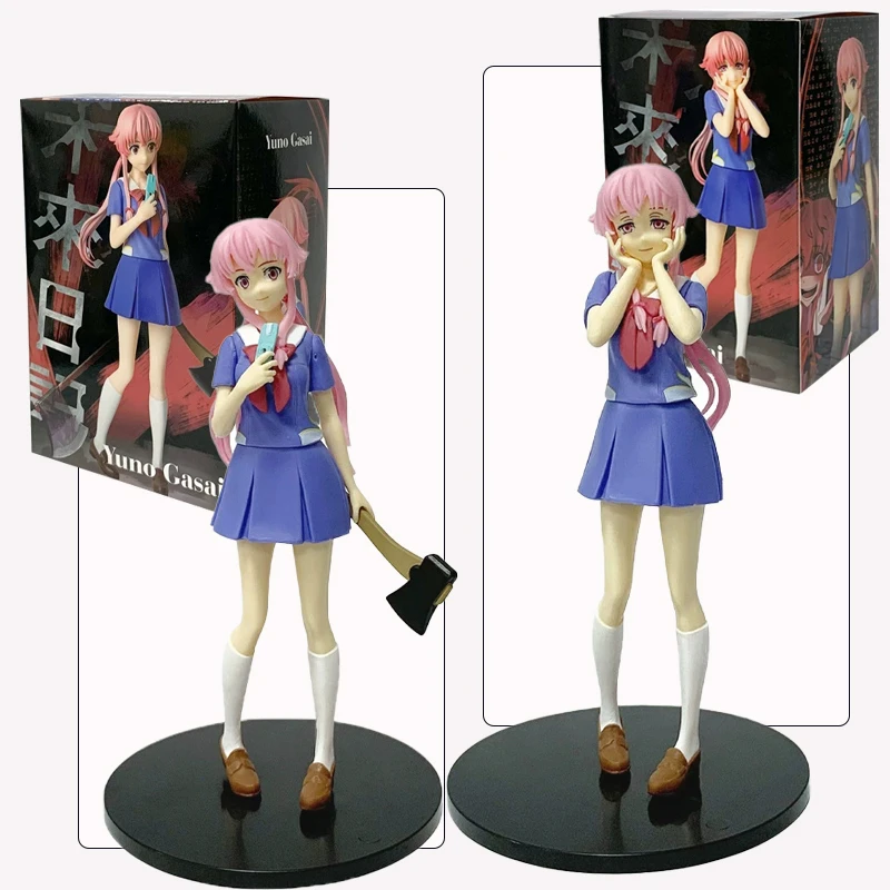 متوفر 17 سنتيمتر المستقبل مذكرات ميراي نيكي غاساي يونو أنيمي فستان موحد الدائمة الموقف عمل نموذج لجسم اللعب الشكر #1