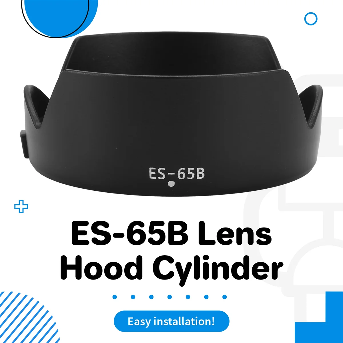 ES-65B Reversible Lens Hood Anti-Reflective Hood Lens for Canon RF 50mm F1.8 STM Camera Lens Hood YDH